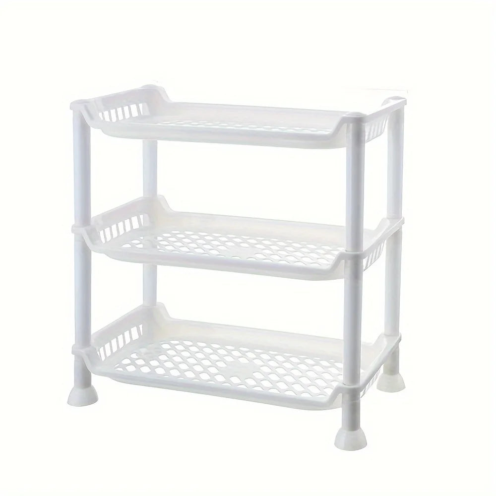 🧼 Plastic Bathroom Countertop Shelf – Multi-Layer Vanity Organizer 🧴