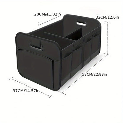 Foldable Car Boot Organizer – Multi-Functional Trunk Storage Box for Groceries, Tools & Golf Gear