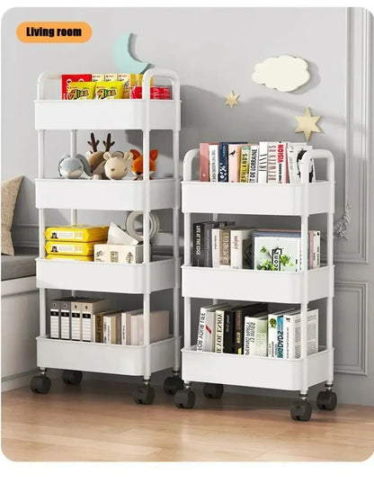 🛒 5-Tier Rolling Storage Cart – Mobile Organizer for Kitchen, Bathroom & More 🧺