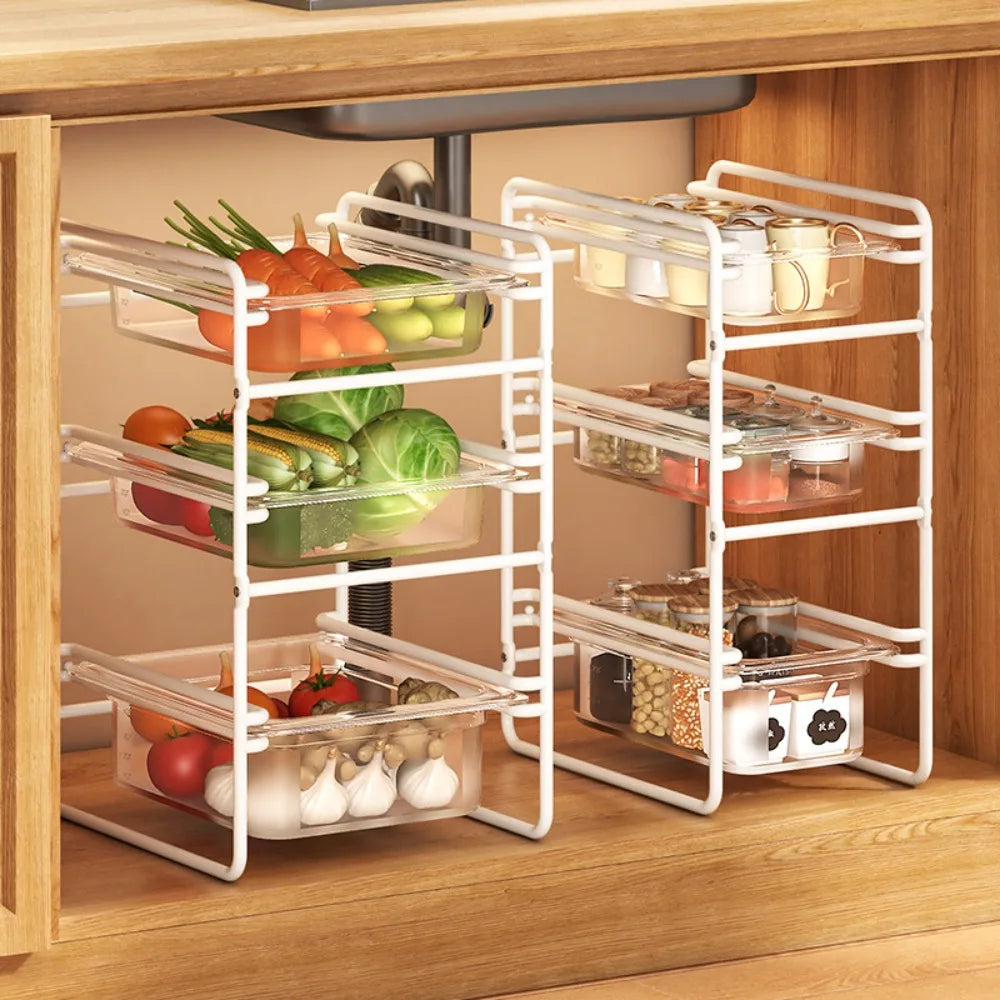🍅 Kitchen Storage Rack – Multi-Tier Pull-Out Organizer for Veggies & More 🧅