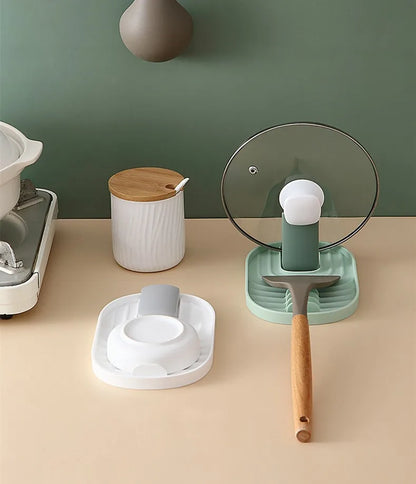 🧼Foldable Spoon & Lid Holder – 🍳 Drip-Free Cooking Organizer