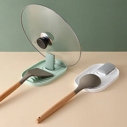 🧼Foldable Spoon & Lid Holder – 🍳 Drip-Free Cooking Organizer