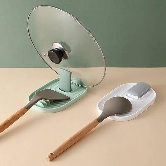 🧼Foldable Spoon & Lid Holder – 🍳 Drip-Free Cooking Organizer