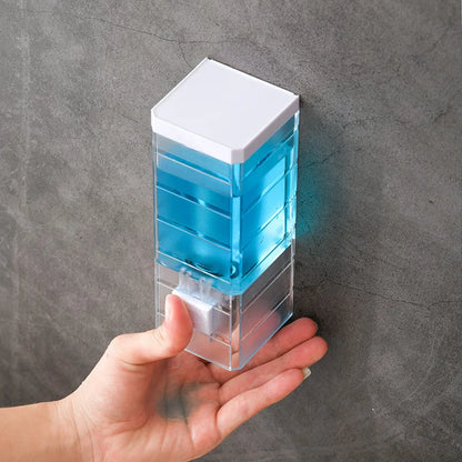🧼 Wall-Mounted Manual Soap Dispenser – No-Drill Press Bottle for Bathroom & Kitchen 🖐️