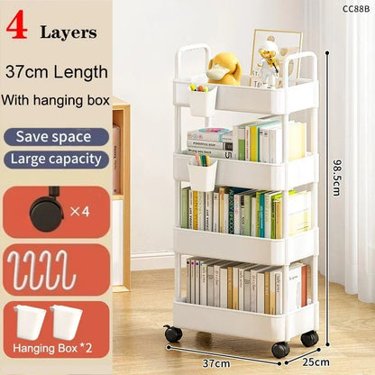 🛒 5-Tier Rolling Storage Cart – Mobile Organizer for Kitchen, Bathroom & More 🧺