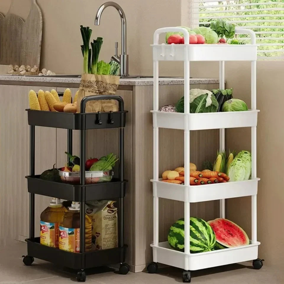 🛒 5-Tier Rolling Storage Cart – Mobile Organizer for Kitchen, Bathroom & More 🧺