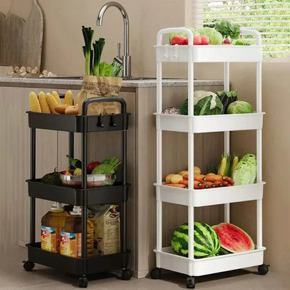 🛒 5-Tier Rolling Storage Cart – Mobile Organizer for Kitchen, Bathroom & More 🧺