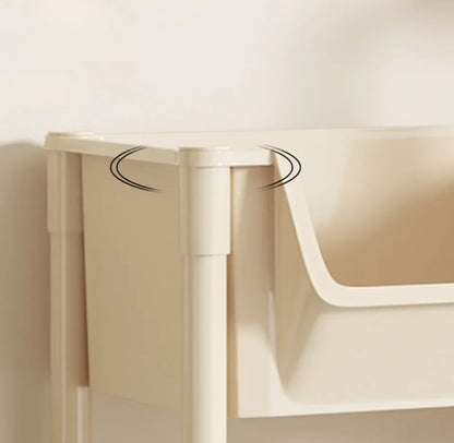 📚 5-Tier Rolling Bookshelf – Portable Corner Storage Rack with Wheels 🛋️🚚