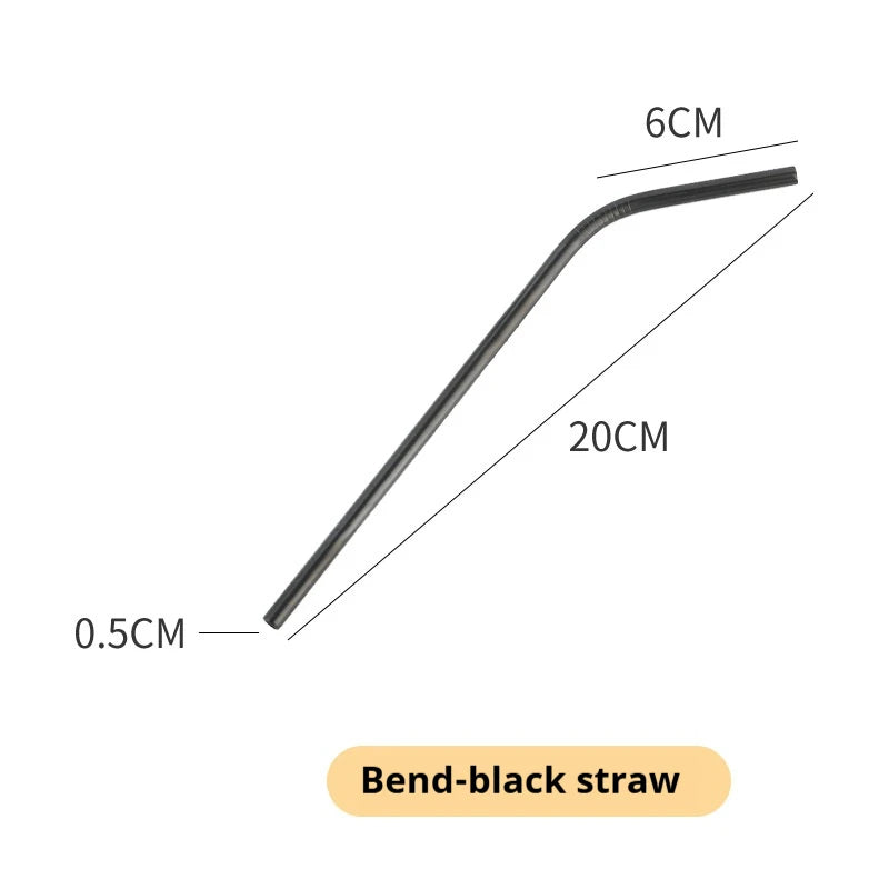 🥤 Stainless Steel Straws – Reusable Colorful Set with Brush 🥤