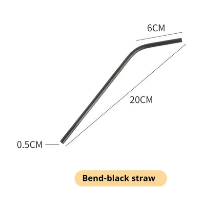 🥤 Stainless Steel Straws – Reusable Colorful Set with Brush 🥤