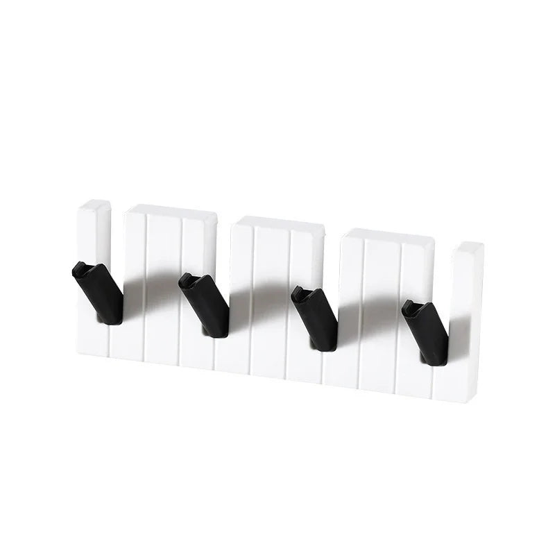 🎹 Foldable Piano-Style Wall Hooks – No-Drill 4-Frame Organizer for Entryway, Kitchen & Bathroom 🧢
