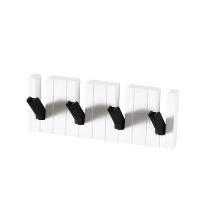 🎹 Foldable Piano-Style Wall Hooks – No-Drill 4-Frame Organizer for Entryway, Kitchen & Bathroom 🧢