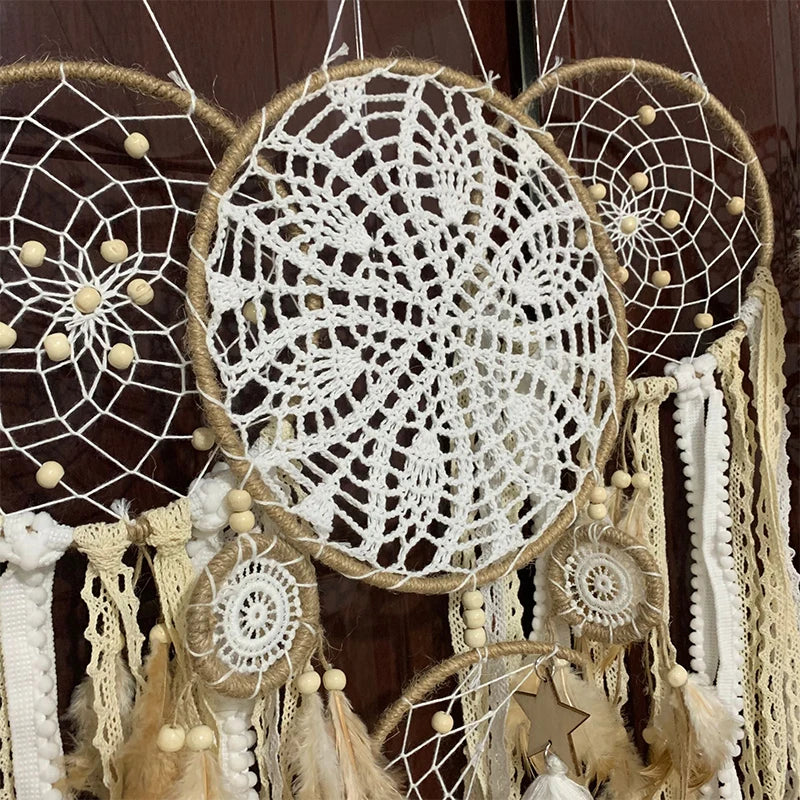 🌙 Boho Dream Catchers – 5pcs Macrame Wall Hanging Set for Home & Nursery 🌙