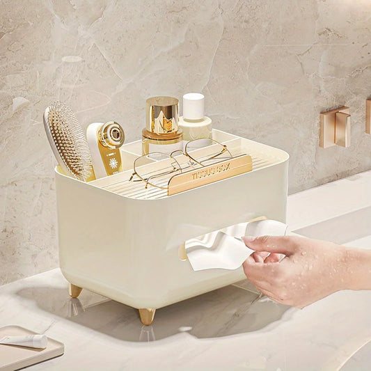 Multifunctional Tissue Box & Remote Organizer – Elegant Storage for Living Room & Coffee Table