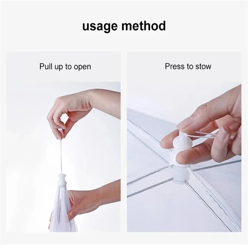 🦟 Foldable Mesh Food Cover – Washable Insect-Proof Dish Protector for Indoor & Outdoor Use 🍽️