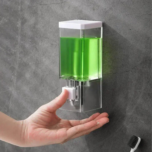 🧼 Wall-Mounted Manual Soap Dispenser – No-Drill Press Bottle for Bathroom & Kitchen 🖐️