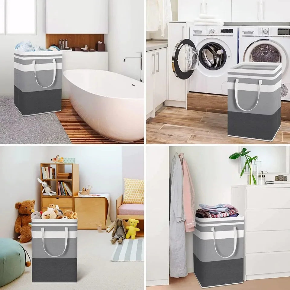 🧺 Foldable Laundry Basket – Waterproof & Space-Saving Dirty Clothes Bin 💧