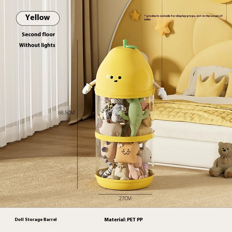 Large Capacity Transparent Toy Storage Bucket for Kids