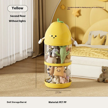 Large Capacity Transparent Toy Storage Bucket for Kids