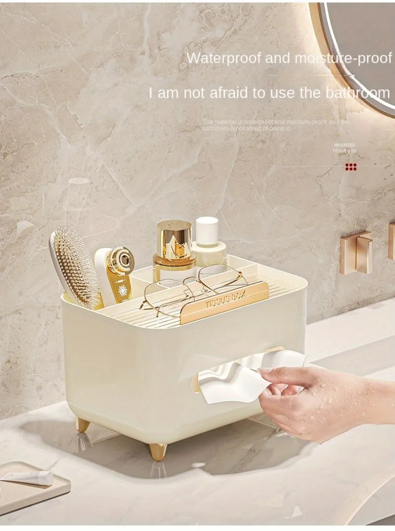 Multifunctional Tissue Box & Remote Organizer – Elegant Storage for Living Room & Coffee Table