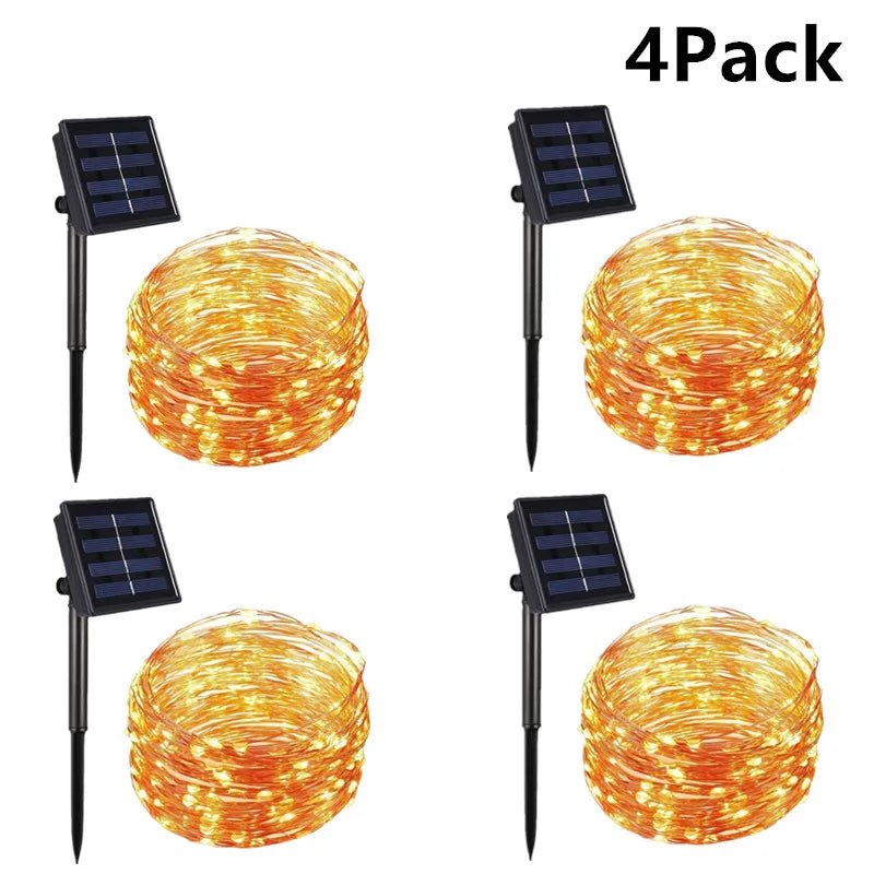 ✨ Solar LED Fairy String Lights – Outdoor Waterproof Garland for Garden & Party ✨