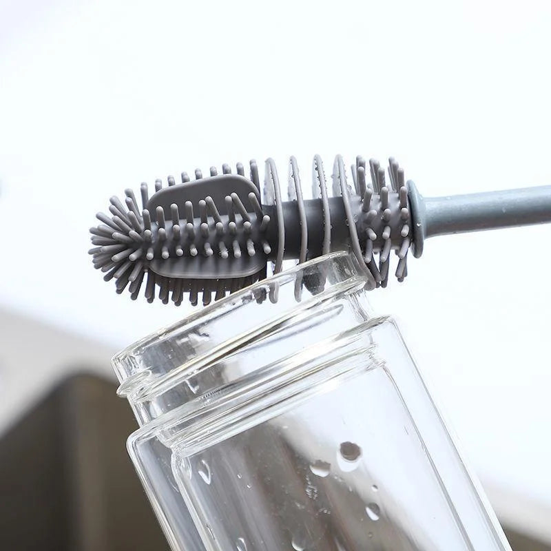 Silicone Bottle Brush – Long Handle Cup & Glass Cleaner