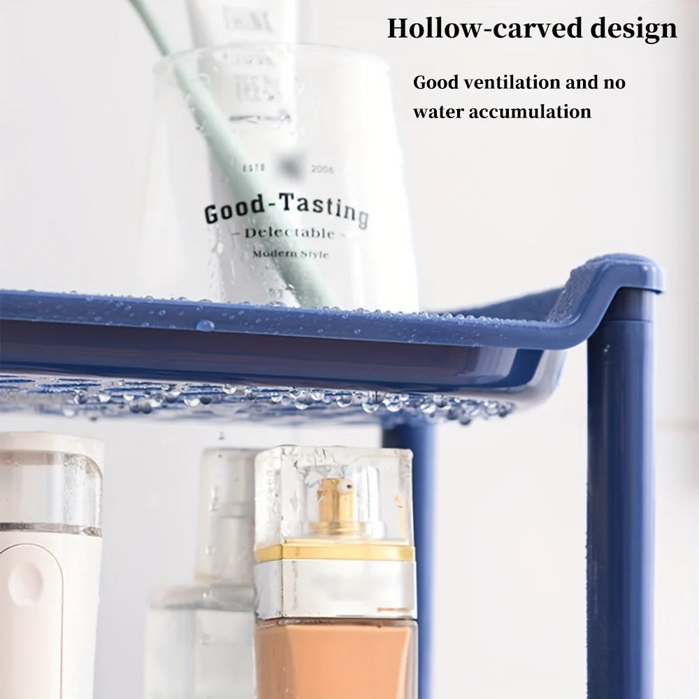 🧼 Plastic Bathroom Countertop Shelf – Multi-Layer Vanity Organizer 🧴
