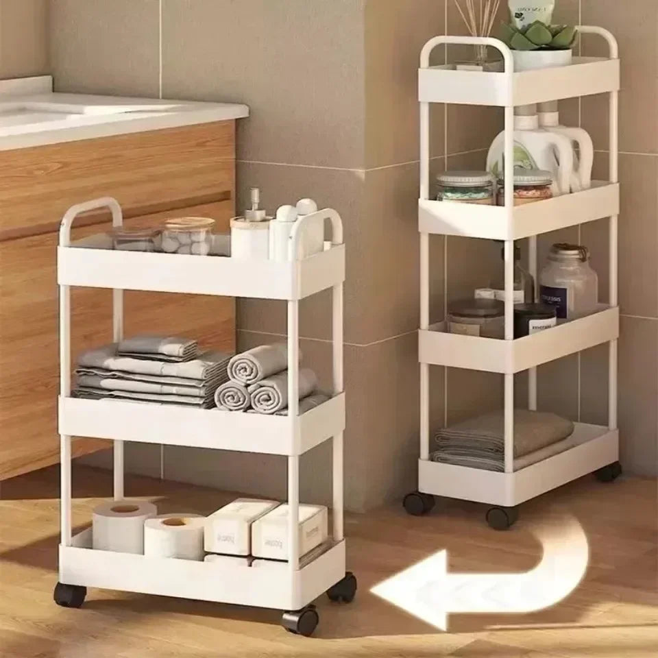 🛒 5-Tier Rolling Storage Cart – Mobile Organizer for Kitchen, Bathroom & More 🧺