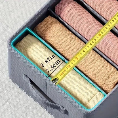 Foldable 6/7/9 Grid Clothes Organizer Box – Keep Your Closet Neat & Tidy!