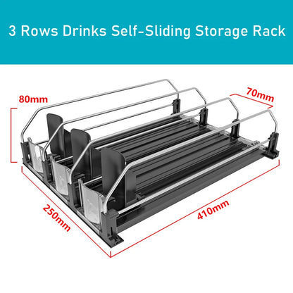 Self-Sliding Can Dispenser – Adjustable Fridge Drink Organizer