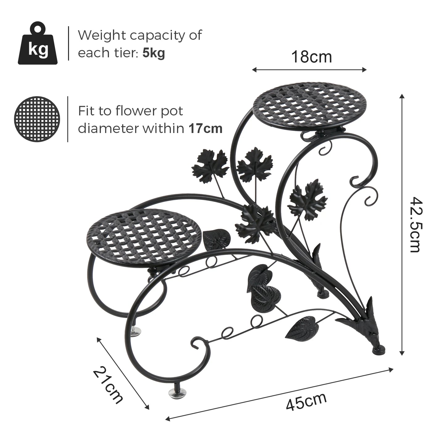 🌼 4-Tier Potted Flower Stand – Indoor & Outdoor Plant Display Rack 🌼