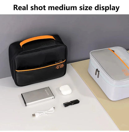 💼 Digital Cable Storage Bag – USB Cord, Charger & Power Bank Organizer Travel Case
