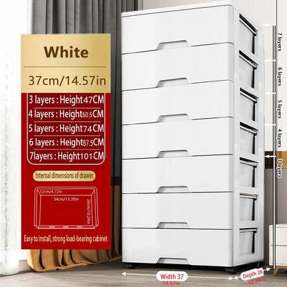 Multi-Tier Drawer Cabinet with Wheels – 3 to 7 Layer Storage