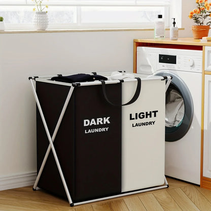 3 Grids Laundry Basket – Foldable Waterproof Clothes Hamper