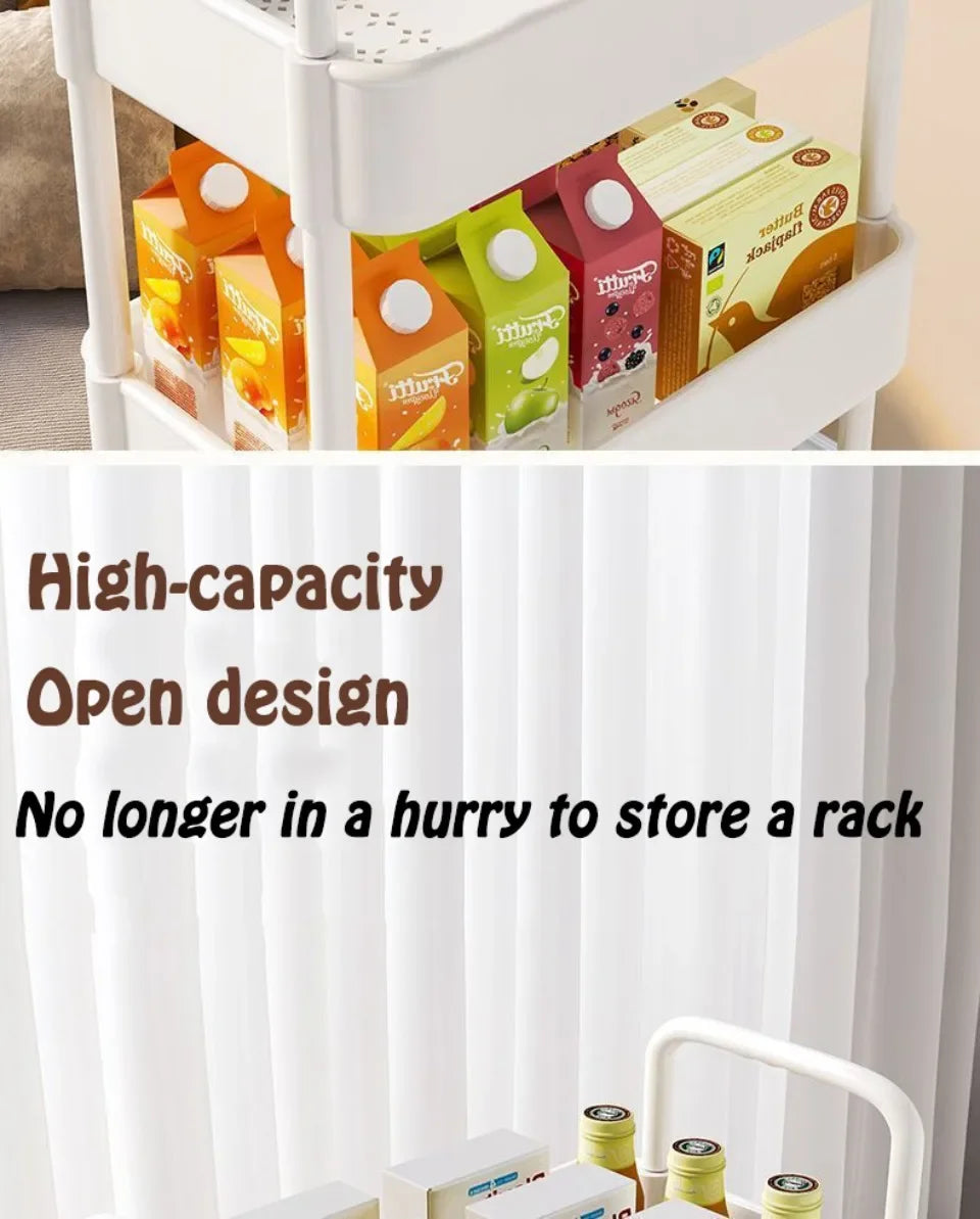 🛒 Kitchen Storage Trolley 🛁 Multi-Tier Utility Cart 🔄 Rolling Shelf Rack 📚