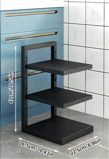 Adjustable Pot & Pan Rack – Heavy-Duty Carbon Steel Organizer