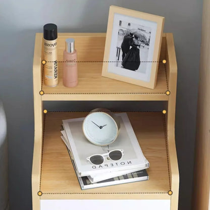 🛏️ Slim Wooden Bedside Table – 3-Drawer Modern Nightstand for Bedrooms 🌙
