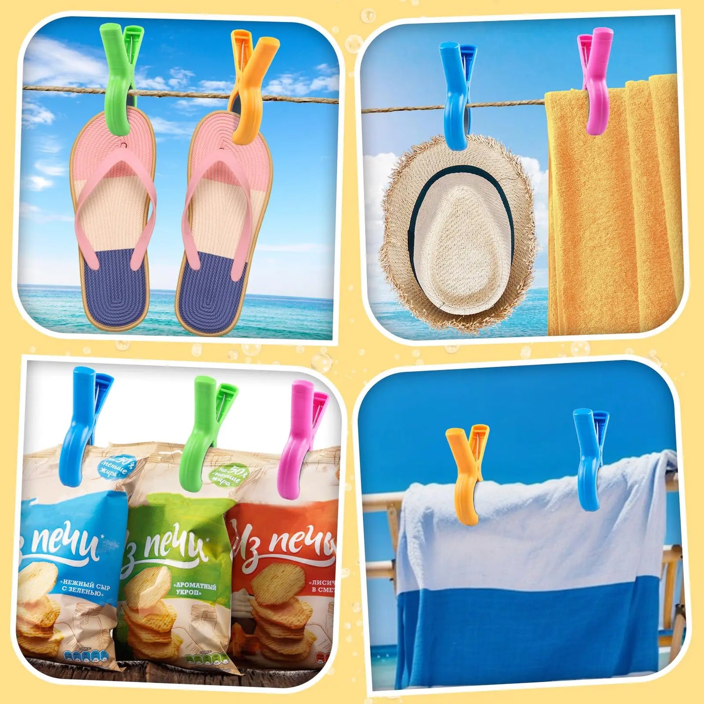 🧷 2/4pcs Heavy Duty Plastic Clips – Secure Your Towels Anywhere! 🏖️