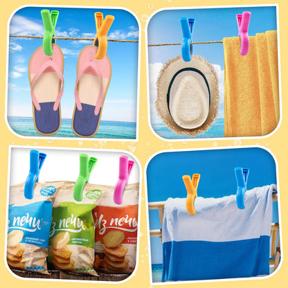 🧷 2/4pcs Heavy Duty Plastic Clips – Secure Your Towels Anywhere! 🏖️