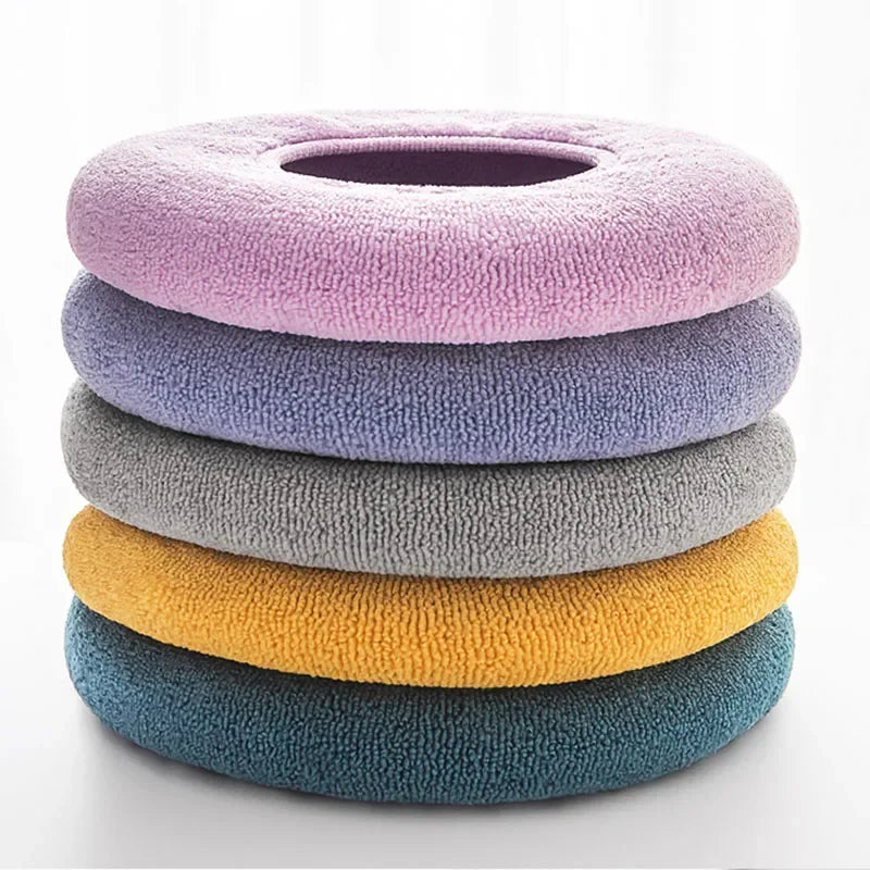 Winter fleece-lined universal toilet seat cover waterproof washable thick pad
