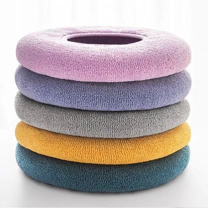 Winter fleece-lined universal toilet seat cover waterproof washable thick pad
