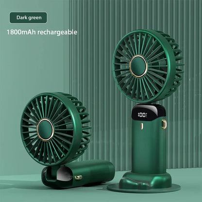 💨 Portable Mini Fan – Foldable Neck Hanging & 5 Speeds 💨