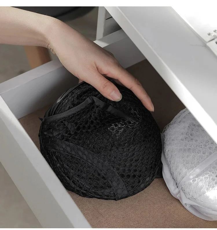 🧦 Foldable Mesh Laundry Basket – Pop-Up Dirty Clothes Hamper with Handles for Bathroom & Bedroom