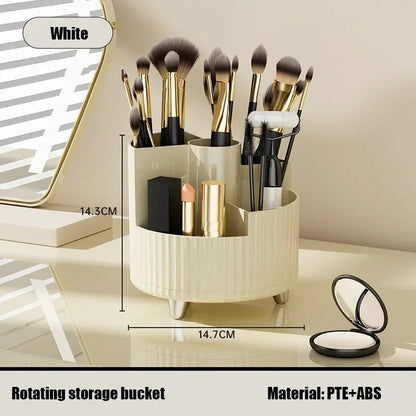 💄 360° Rotating Makeup Organizer – Large Capacity Cosmetic Storage Box 🔄