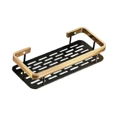 🛁 No-Drill Wall Mounted Bathroom Shelf – Aluminium Corner Storage Rack for Shower, Kitchen, & Toiletries