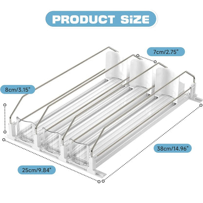 Self-Sliding Can Dispenser – Adjustable Fridge Drink Organizer