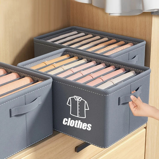Foldable 6/7/9 Grid Clothes Organizer Box – Keep Your Closet Neat & Tidy!