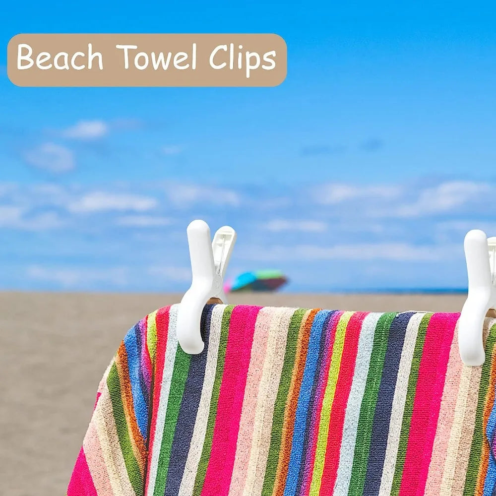 🧷 2/4pcs Heavy Duty Plastic Clips – Secure Your Towels Anywhere! 🏖️