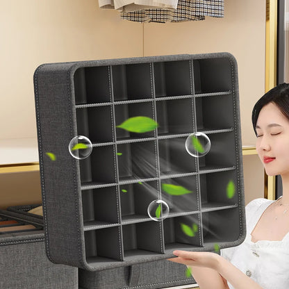 🧺 Foldable Drawer Organizer Box – 1/6/7/20-Grid Storage for Underwear, Socks & Bras