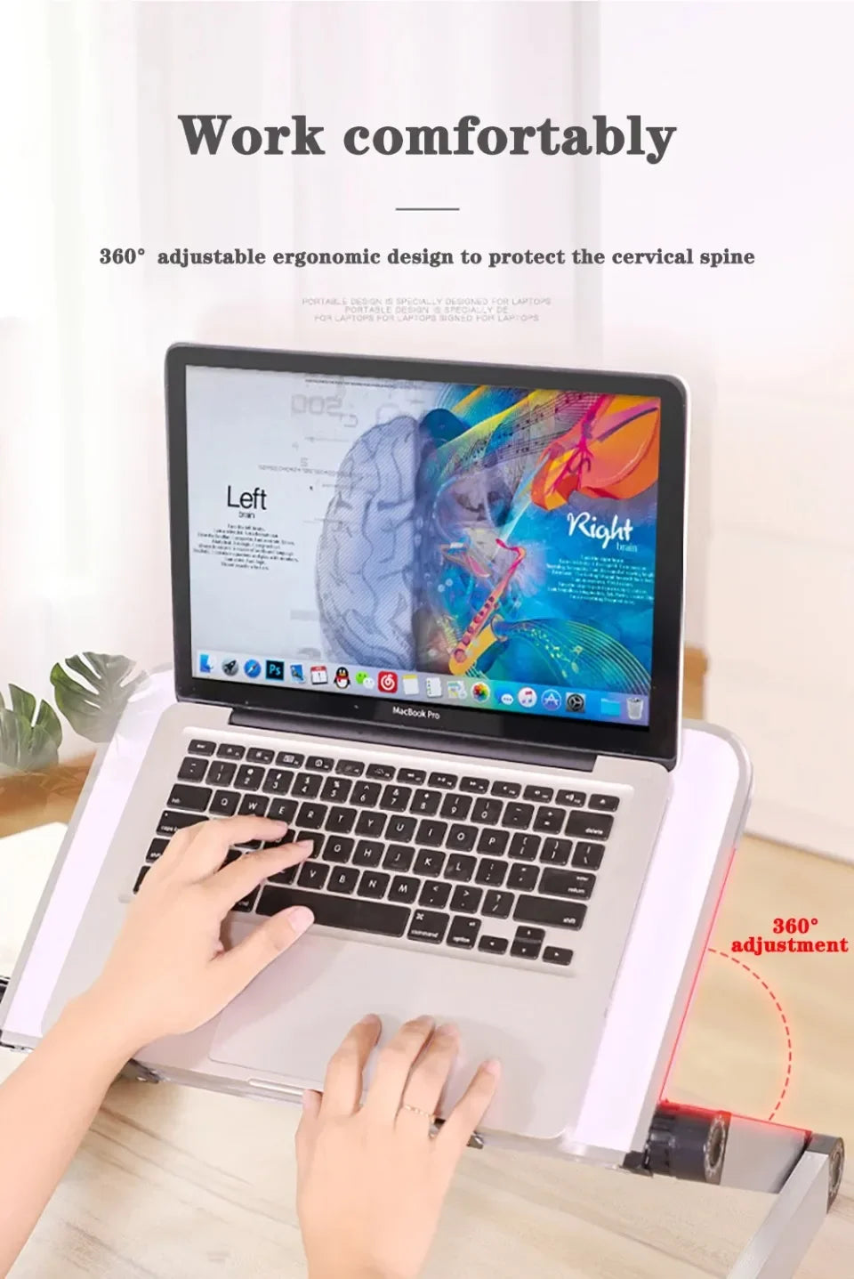 💻 Adjustable Laptop Stand ✨ Foldable & Portable 🧳 Aluminum Cooling Bracket 🧊